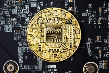 Bitcoin Şifreleme Dijital Bit Parası BTC Para Birimi Teknolojisi İnternet Konsepti.