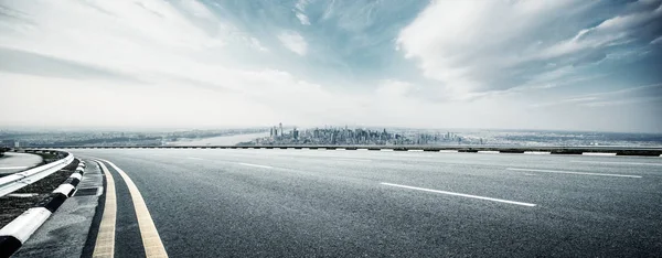 Empty Highway Modern City — Stock Photo, Image