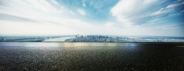New York'ta modern cityscape ile boş yere