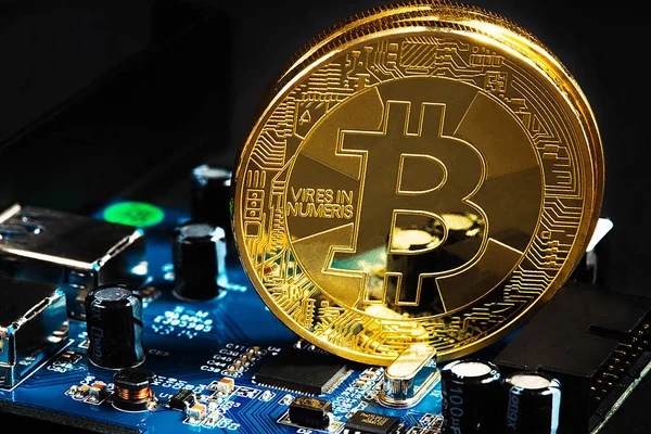 Bitcoin Criptomoneda Digital Bit Coin Btc Moneda Tecnología Negocios Internet — Foto de Stock