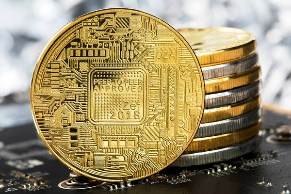 Bitcoin Criptomoneda Digital Bit Coin Btc Moneda Tecnología Negocios Internet — Foto de Stock