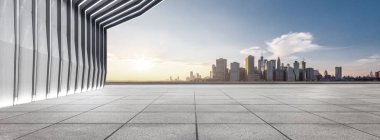 New York'ta modern cityscape ile boş yere