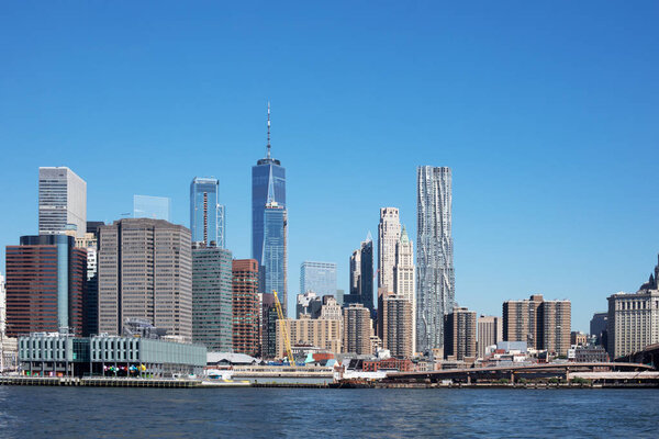 Cityscape of modern city New York