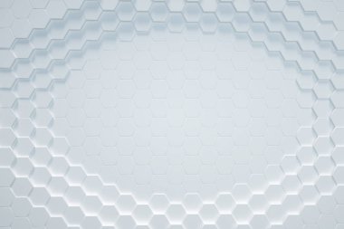 beyaz Altıgen arkaplan, 3d görüntüleyici
