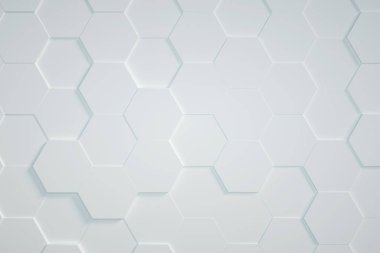 beyaz Altıgen arkaplan, 3d görüntüleyici