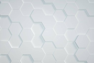 beyaz Altıgen arkaplan, 3d görüntüleyici