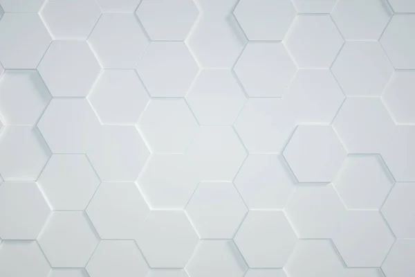 White Hexagonal Background Render — Stock Photo, Image