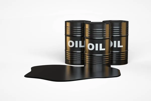 Barili Petrolio Rendering — Foto Stock
