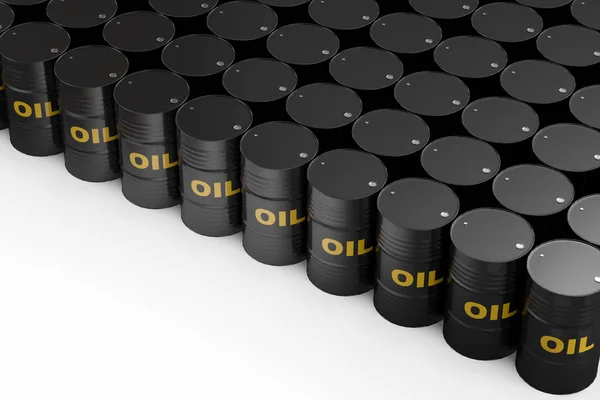 Barriles Petróleo Render — Foto de Stock