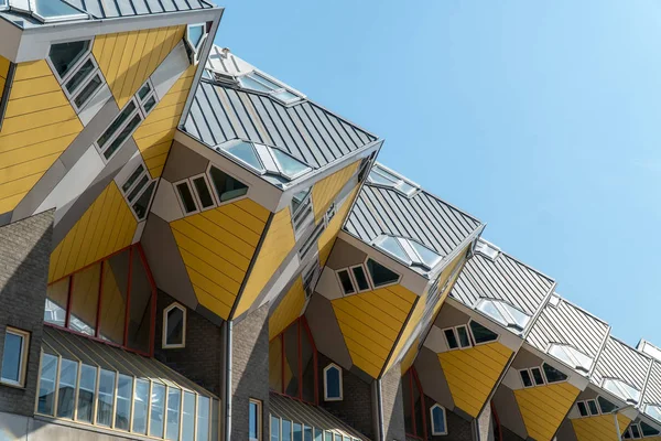 Řada Domů Krychle Rotterdam Nizozemsko — Stock fotografie