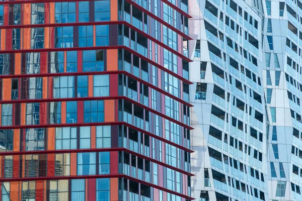 Rotterdam Renkli Gökdelenlerin Yakın Çekim — Stok fotoğraf