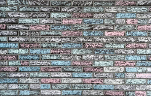 Kleurrijke Textuur Van Een Bakstenen Muur — Stockfoto