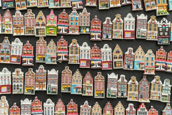 Magnets of traditional old buildings in Amsterdam, Netherlands — Stock Image Magnets Traditional Old Buildings Amsterdam Netherlands Stock Image