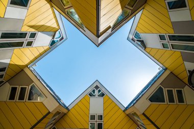 Sarı küp evler Rotterdam, Hollanda