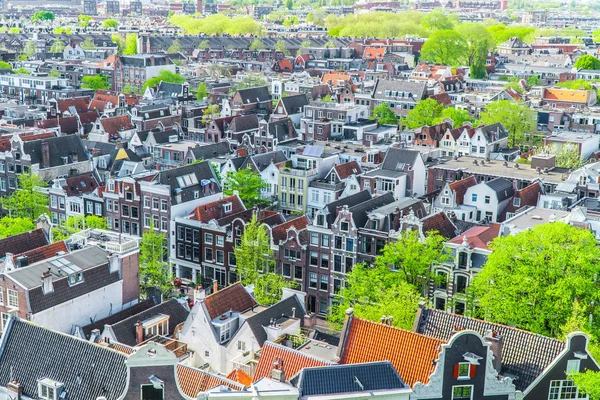 Weergave Van Huizen Amsterdam Nederland — Stockfoto