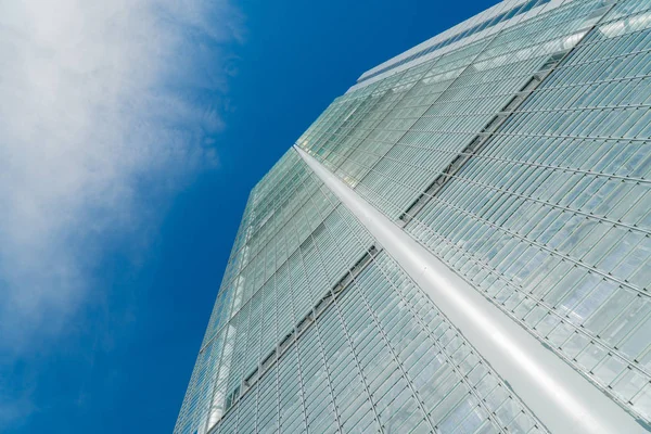 Low Angle View Skyscraper Cloudscape Background Stock Photo