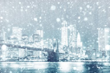 New york Skyline kar, ABD ile görünüm