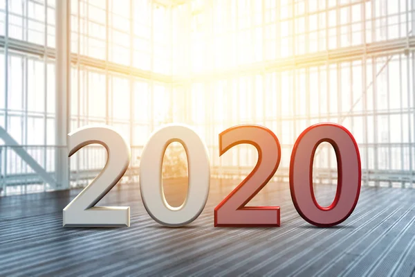 Новий Рік 2020 Сонячній Кімнаті Ілюстрація — стокове фото
