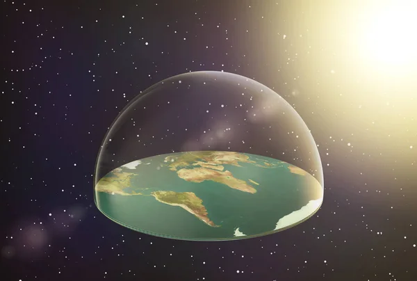 Terra plana no espaço — Fotografia de Stock