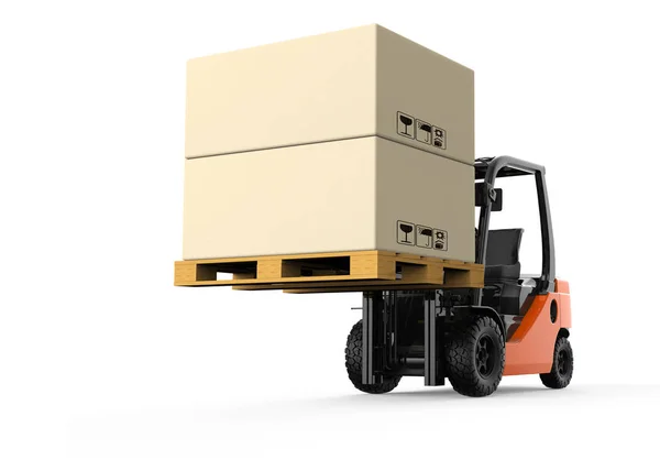 Forklift with boxes — Stock Photo, Image