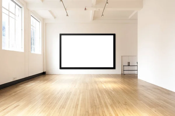 Mockup of a frame in an empty room — Stock Photo, Image