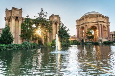 Güneş ışığındaki Güzel Sanatlar Sarayı.