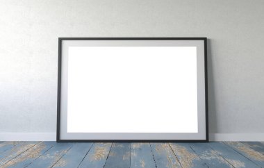 Boş çerçeve poster modeli. 3B Görüntü