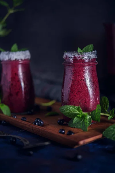 Vers Lekker Bosbessen Milkshake — Stockfoto