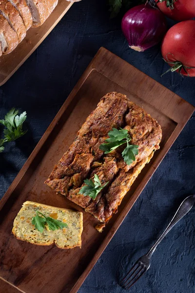 Paté Calabacín Vegetariano Sobre Fondo Natural —  Fotos de Stock