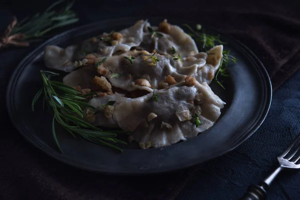 Gnocchi Con Cavolo Funghi — Foto Stock