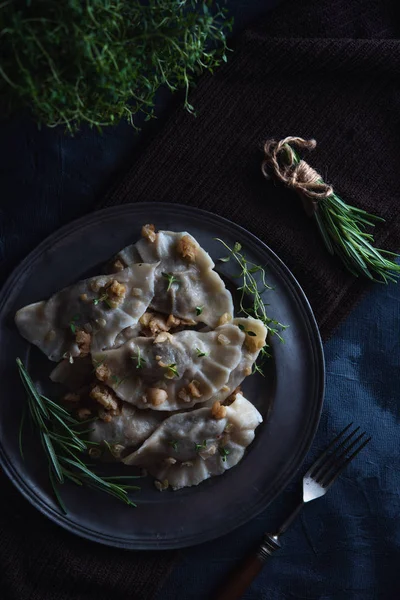 Gnocchi Con Cavolo Funghi — Foto Stock