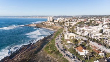 La Jolla, Kaliforniya yukarıdan kıyılarının görünümü