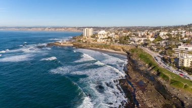La Jolla, Kaliforniya yukarıdan kıyılarının görünümü