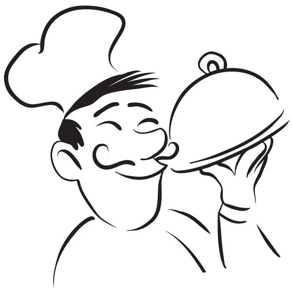 Dibujo Personaje Chef Divertido — Archivo Imágenes Vectoriales