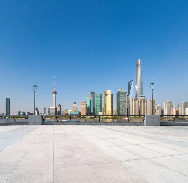 Empty Floor Shanghai Skyline China — Stock Photo, Image