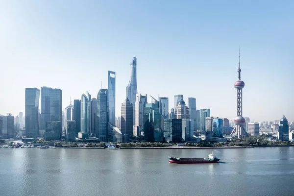 Сучасні Шанхай Skyline Провідні Міста Економічній Зоні Янцзи — стокове фото