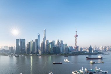 sabah shanghai Pudong manzarası, Kuzey bund görüntüleme
