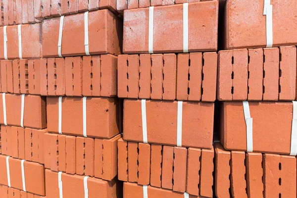 Tijolo Vermelho Materiais Construção Arqueados — Fotografia de Stock