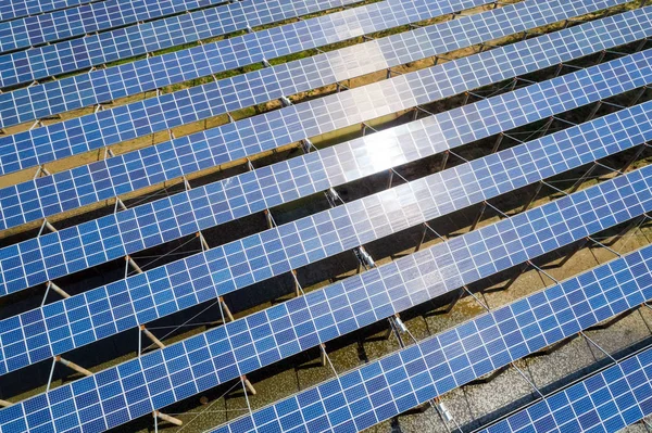 Aerial View Solar Power Generation Clean Energy View — Stock Photo, Image