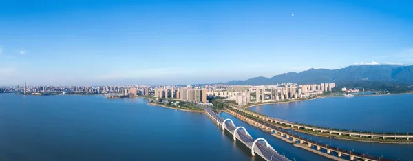 Όμορφη Jiujiang Cityscape Πανόραμα Αεροφωτογραφία Της Πόλης Shan Σούι Κίνα — Φωτογραφία Αρχείου