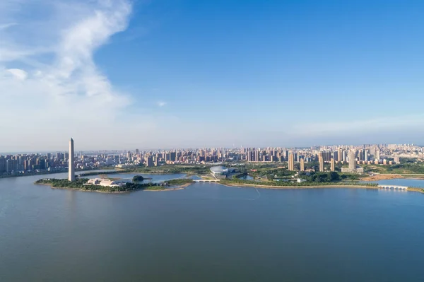 Ciudad Lago Hermoso Paisaje Urbano Jiujiang China —  Fotos de Stock