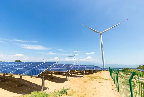 Clean Energy Sandy Land Poyang Lake Ecology Landscape Jiangxi China — Stock Photo, Image