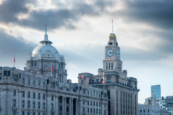 Shanghai Historic Buildings Dramatic Sky China — Stock Photo, Image