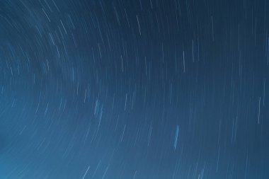 yıldızlı gökyüzü arka plan, uzun süreli pozlama star yollar