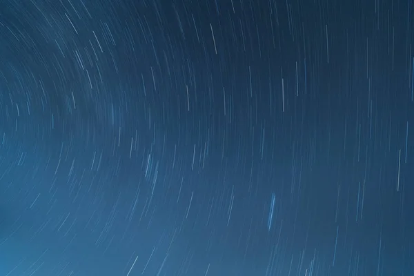 Starry Sky Background Star Trails Long Time Exposure — Stock Photo, Image