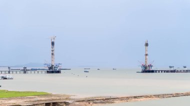 Köprü inşaatı poyang Gölü, Çin