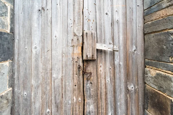 Старая Деревянная Дверь Китайском Традиционном Древнем Здании — стоковое фото