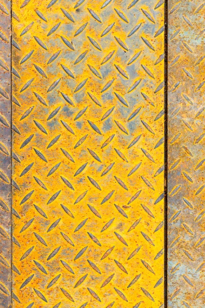 Diamond Steel Plate Background Rusty Metal Texture — Stock Photo, Image