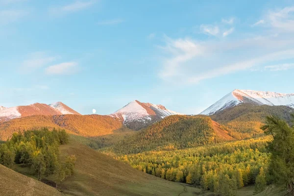 Sonbahar Dusk Artış Baihaba Köyü Altay Bölgesi Doğu Türkistan Çin — Stok fotoğraf
