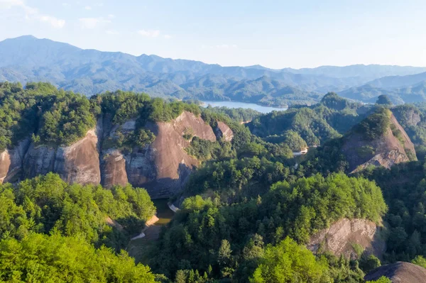 Aerial View Danxia Landform Tonggu County Jiangxi Province China — Stock Photo, Image